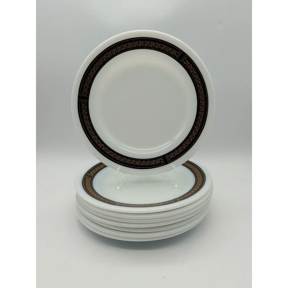 PYREX VTG 703-3 Tableware EBONY FLEUR DE LIS 9
